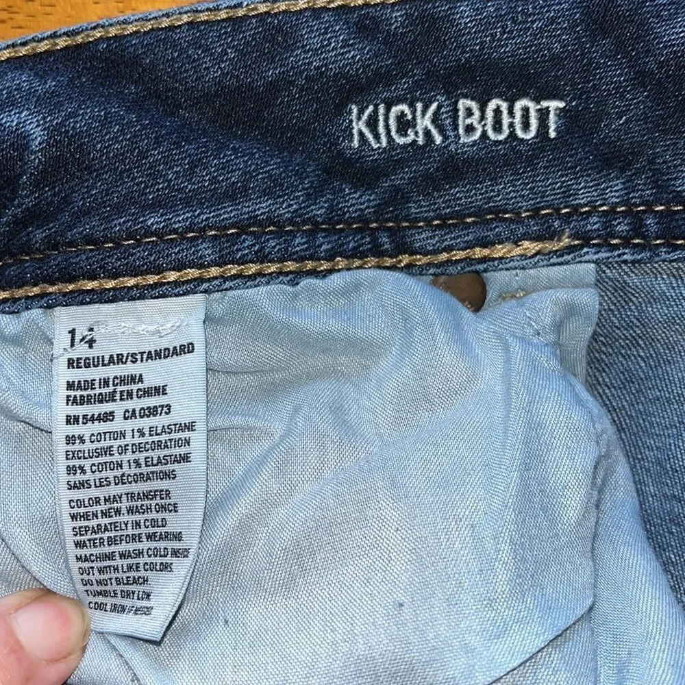 American Eagle Outfitters Women's Boot Cut Jeans - Dark Blue - Picture 6 of 9